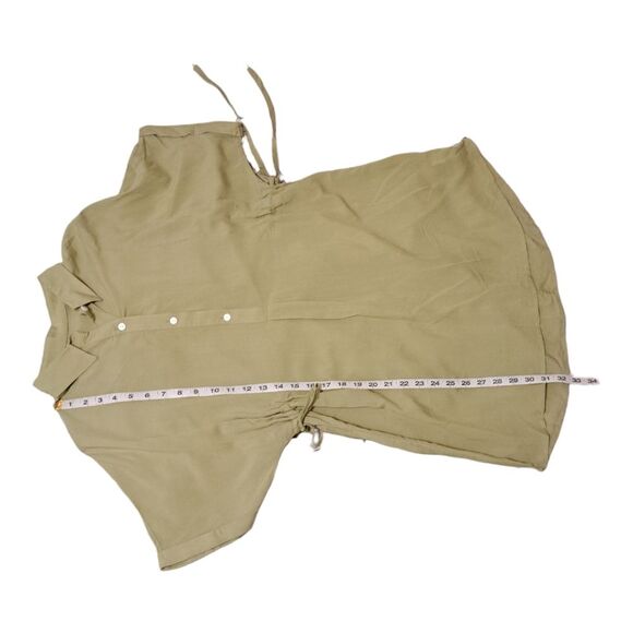 M-93 Women's Tunic Shirt Dress #1920502TL7869 Drawstring Side Green Size O/S - Picture 11 of 14